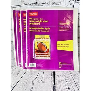 LOT High Capacity Heavyweight Sheet Protectors Staples 15944 Top Loading x 100